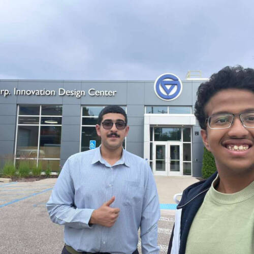 Participants in the GLEE Academy outside of the Innovation Design Center